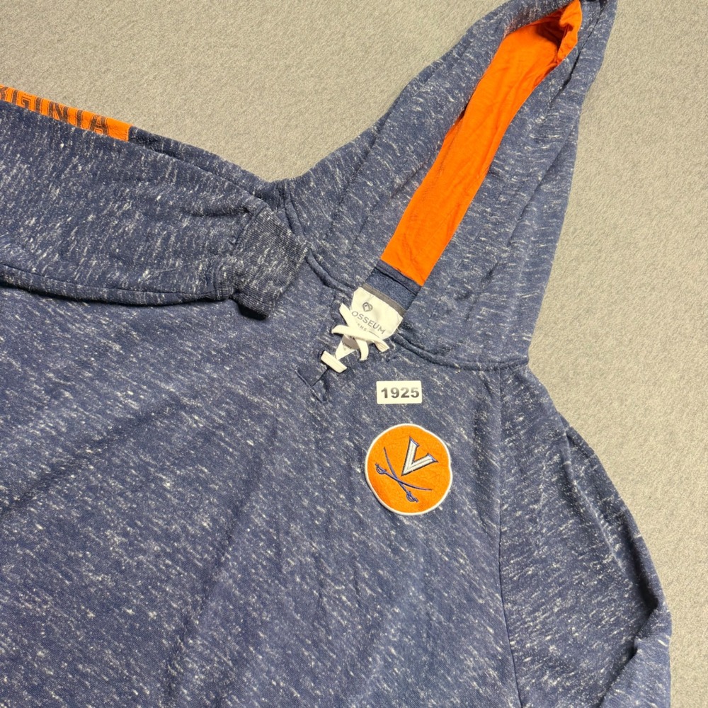 Colosseum Virginia Cavaliers Womens XXL Blue Lace Up Hoodie Sweatshirt UVA